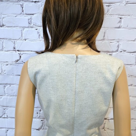 BANANA REPUBLIC, Italian gray wool sleeveless shift dress - Picture 14 of 15